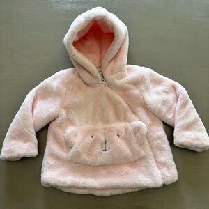 American Widgeon Pink Faux Fur Bear Pocket Jacket Hoodie - Size 4T